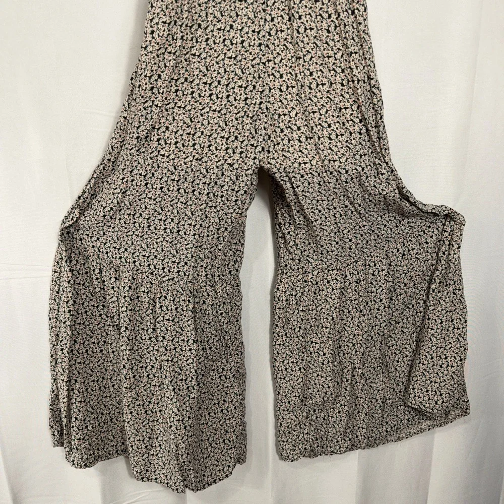 Free People Jumpsuit Smocked Strapless Floral Wide Leg Multi Women XS